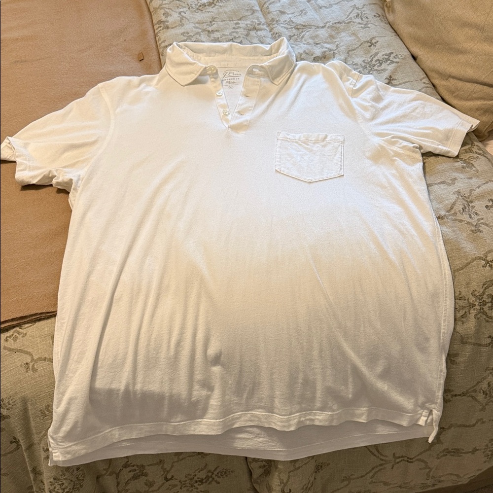 J. Crew White Polo Shirt